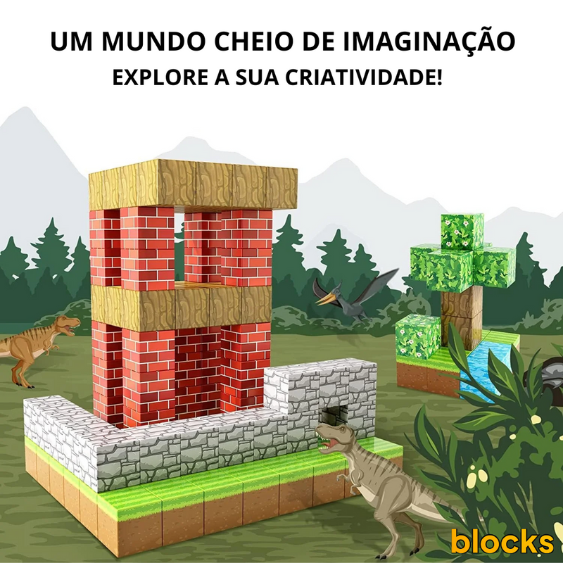 Blocos de Construção Magnética - 50/100/200/500 peças